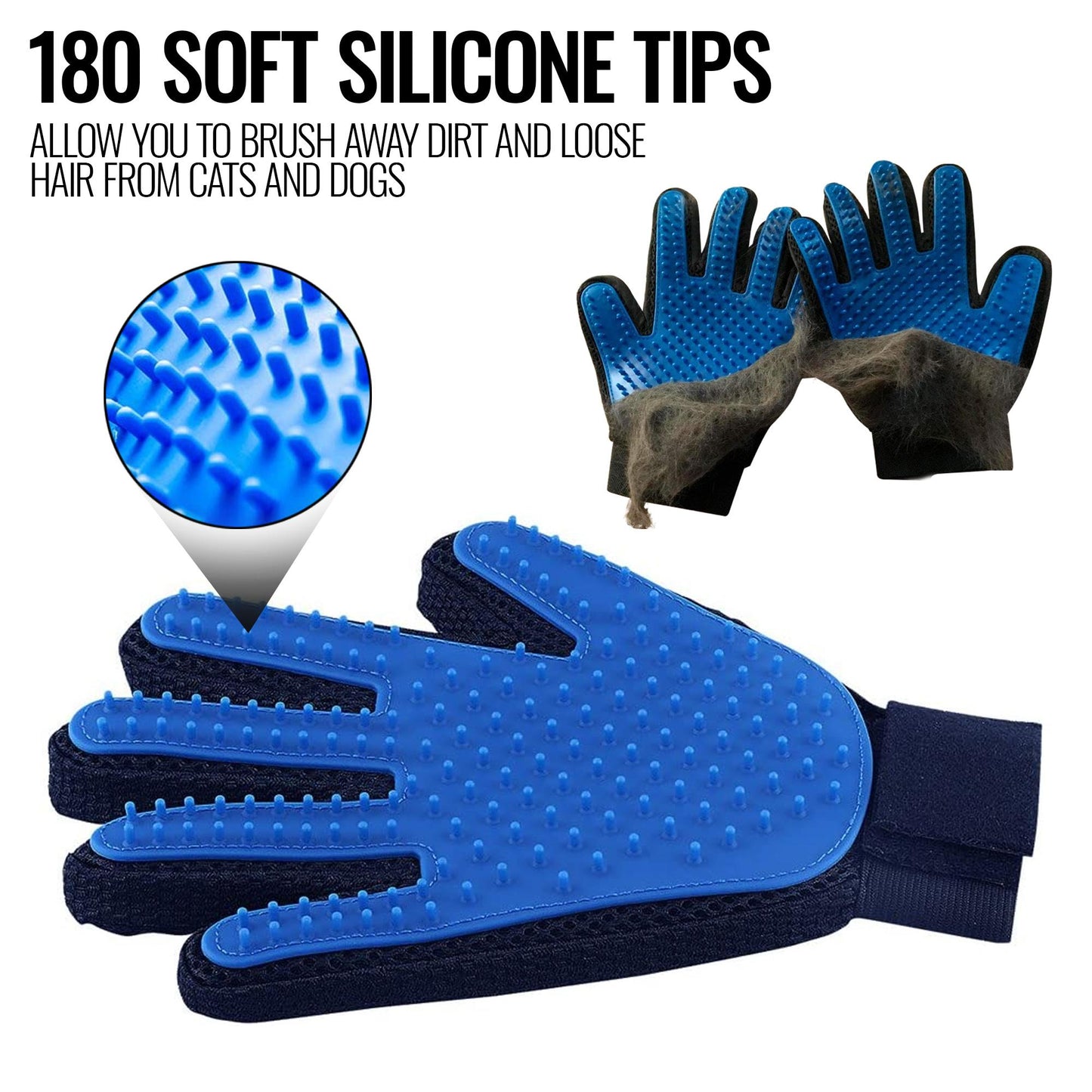 Dog Grooming Gloves for Shedding