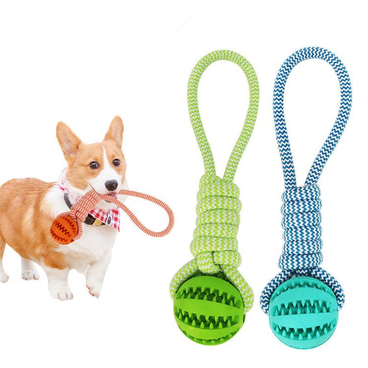 Durable Rope Rubber Ball Chew Toy