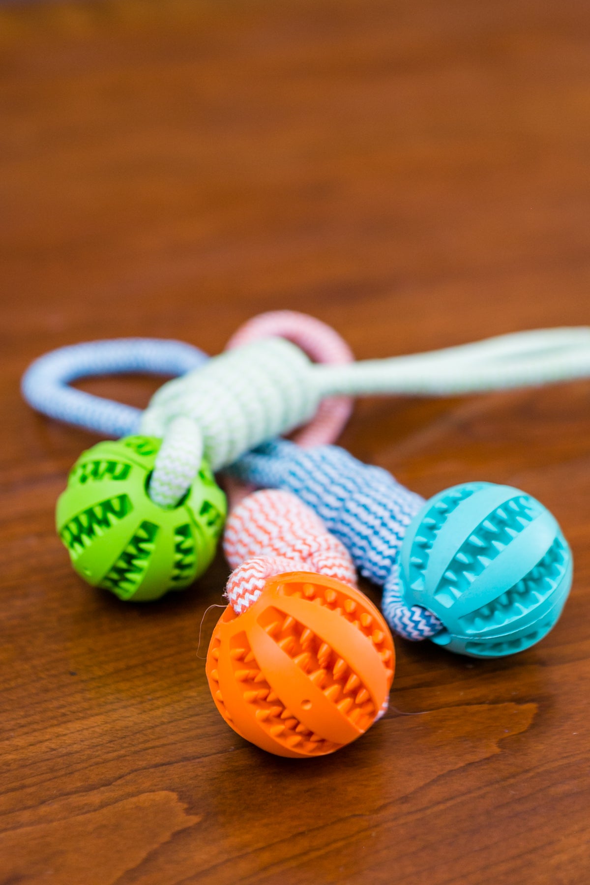 Durable Rope Rubber Ball Chew Toy