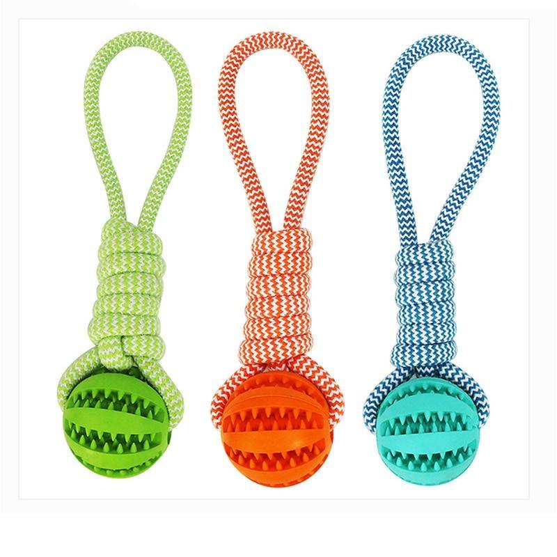 Durable Rope Rubber Ball Chew Toy